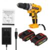 Raitool Electric Drill Screwdriver with 2 Batteries