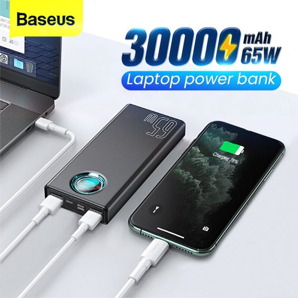 Baseus 65W USB PD 30000mAh Power Bank with 100W Cable