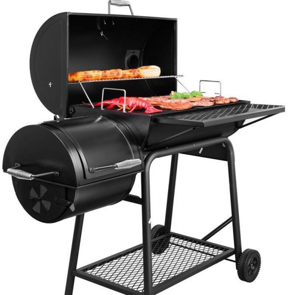 3-in-1 BBQ Charcoal Grill with Offset Smoker